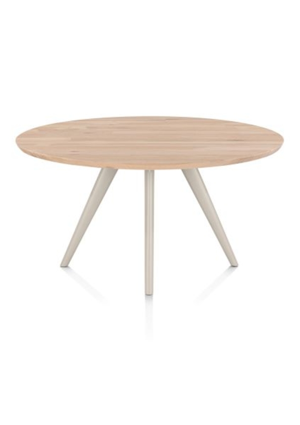 XOOON Arvada, Esstisch 140 cm, rund, 4 Beine - Beige, Weiß, Gelb - 1