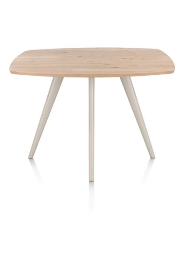 XOOON Arvada, Tresentisch 160 x 100 cm, oval, 4 Beine - Beige, Weiß, Gelb - 1