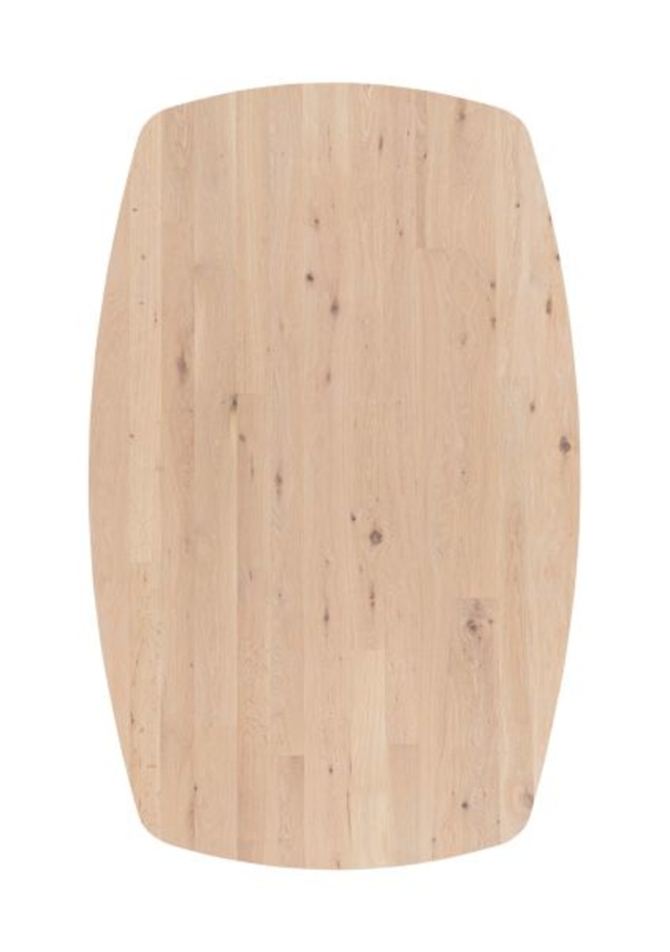 XOOON Arvada, Tresentisch 160 x 100 cm, oval, 4 Beine - Beige, Weiß, Gelb - 2