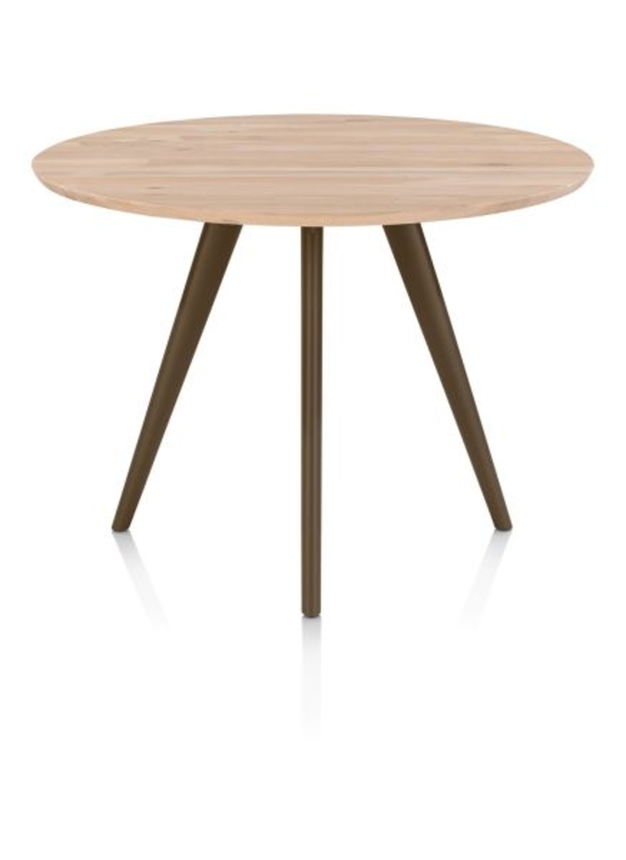XOOON Arvada, Tresentisch 125 cm, rund, 4 Beine - Beige, Weiß, Gelb - 1