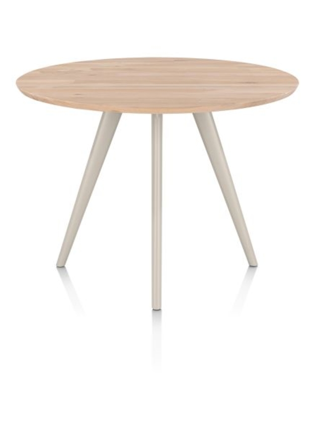 XOOON Arvada, Tresentisch 125 cm, rund, 4 Beine - Beige, Weiß, Gelb - 1