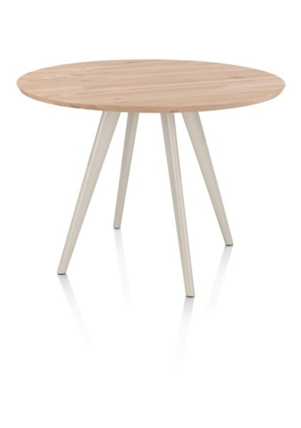 XOOON Arvada, Tresentisch 125 cm, rund, 4 Beine - Beige, Weiß, Gelb - 3