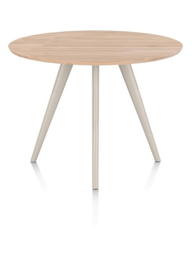 XOOON Arvada, Tresentisch 140 cm, rund, 4 Beine - Beige, Weiß, Gelb - 1