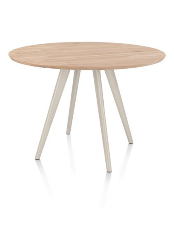 XOOON Arvada, Tresentisch 140 cm, rund, 4 Beine - Beige, Weiß, Gelb - 3
