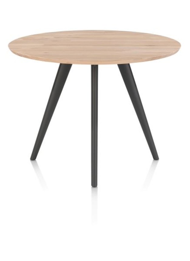 XOOON Arvada, Tresentisch 140 cm, rund, 4 Beine - Beige, Weiß, Gelb - 1