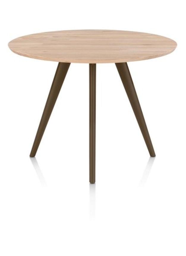 XOOON Arvada, Tresentisch 140 cm, rund, 4 Beine - Beige, Weiß, Gelb - 1
