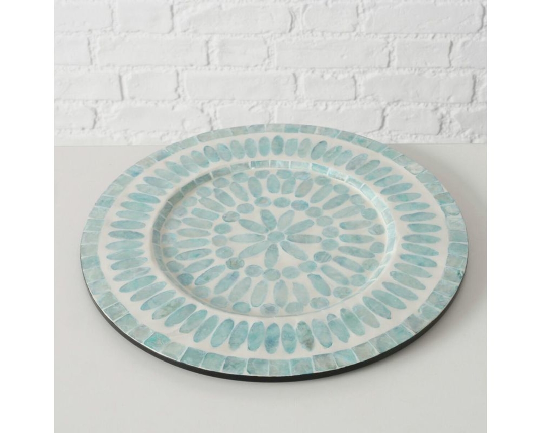 Teller "Livas", Durchmesser ca. 32 cm - Blau - 1