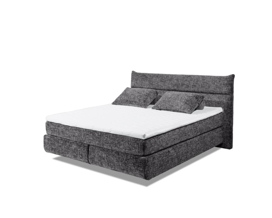 Boxspringbett "Essen" inkl. Topper - Anthrazit - 1