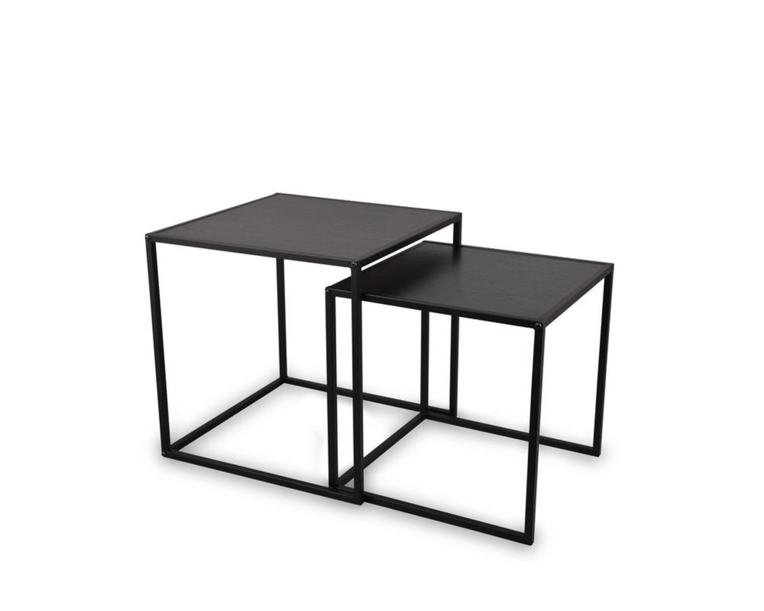 Beistelltisch 2er-Set "Melli" - Schwarz - 1