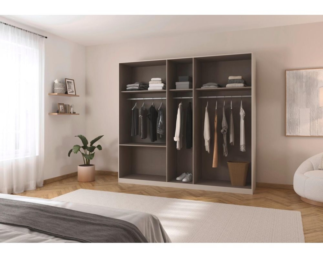 Drehtürenschrank "Reims", ca. 226x210 cm - Champagner/Dunkelbraun - 3