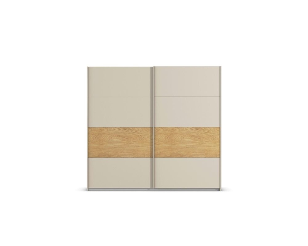 Schwebetürenschrank "Ruston", ca. 225x210 cm - Champagner/Holz - 1