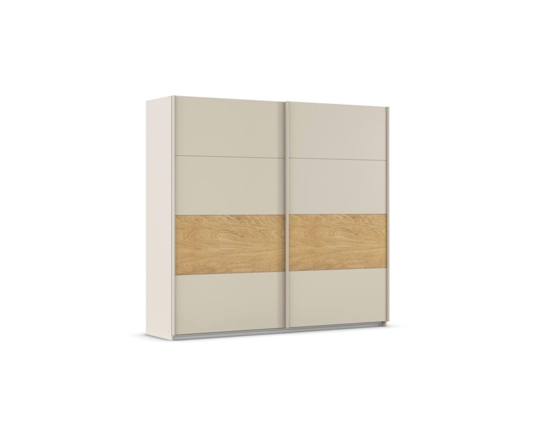 Schwebetürenschrank "Ruston", ca. 225x210 cm - Champagner/Holz - 2