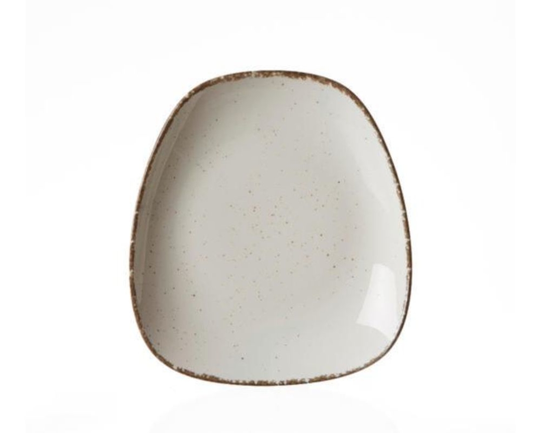 Teller "Casa", oval, ca. 22,5x20 cm, creme - creme - 1