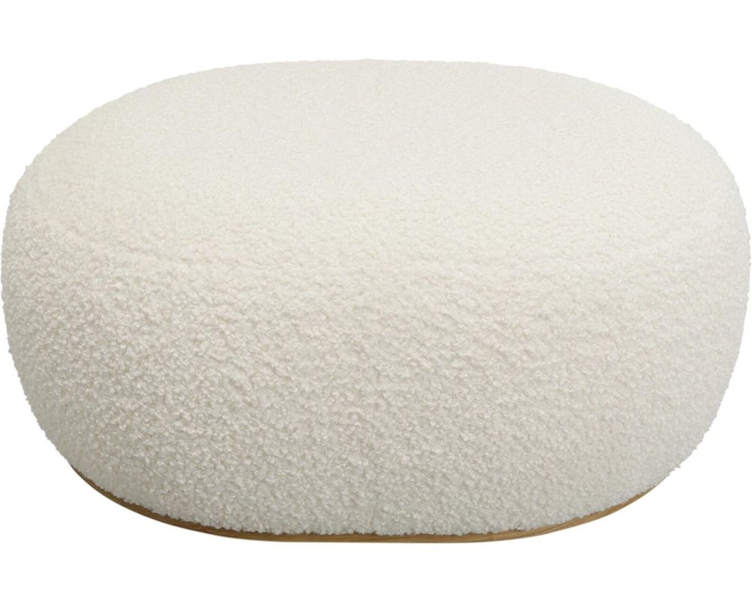Hocker "Kempten", Boucle, ca. 81x36x65 cm - Weiß - 1