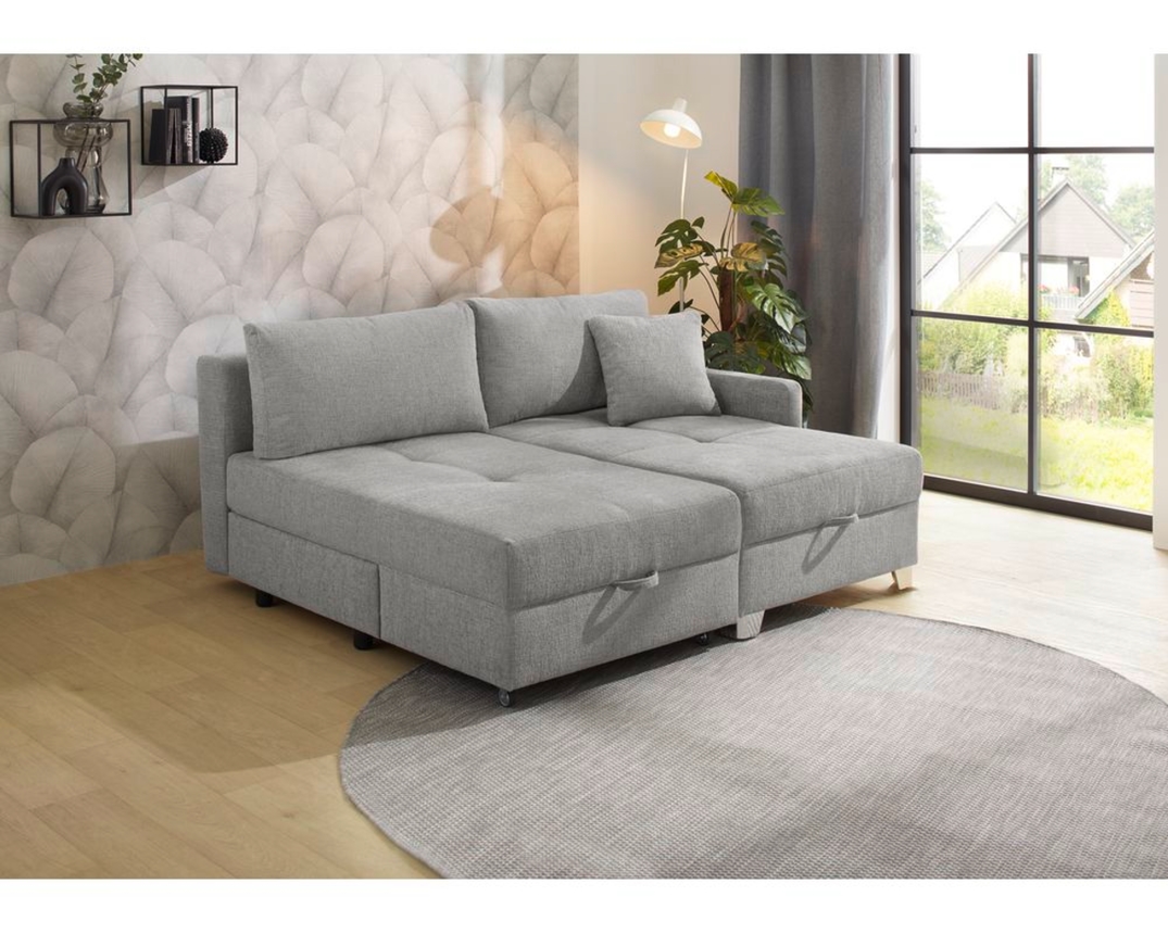 Verwandlungssofa "Josefine", inkl. Kissen - Grau - 3