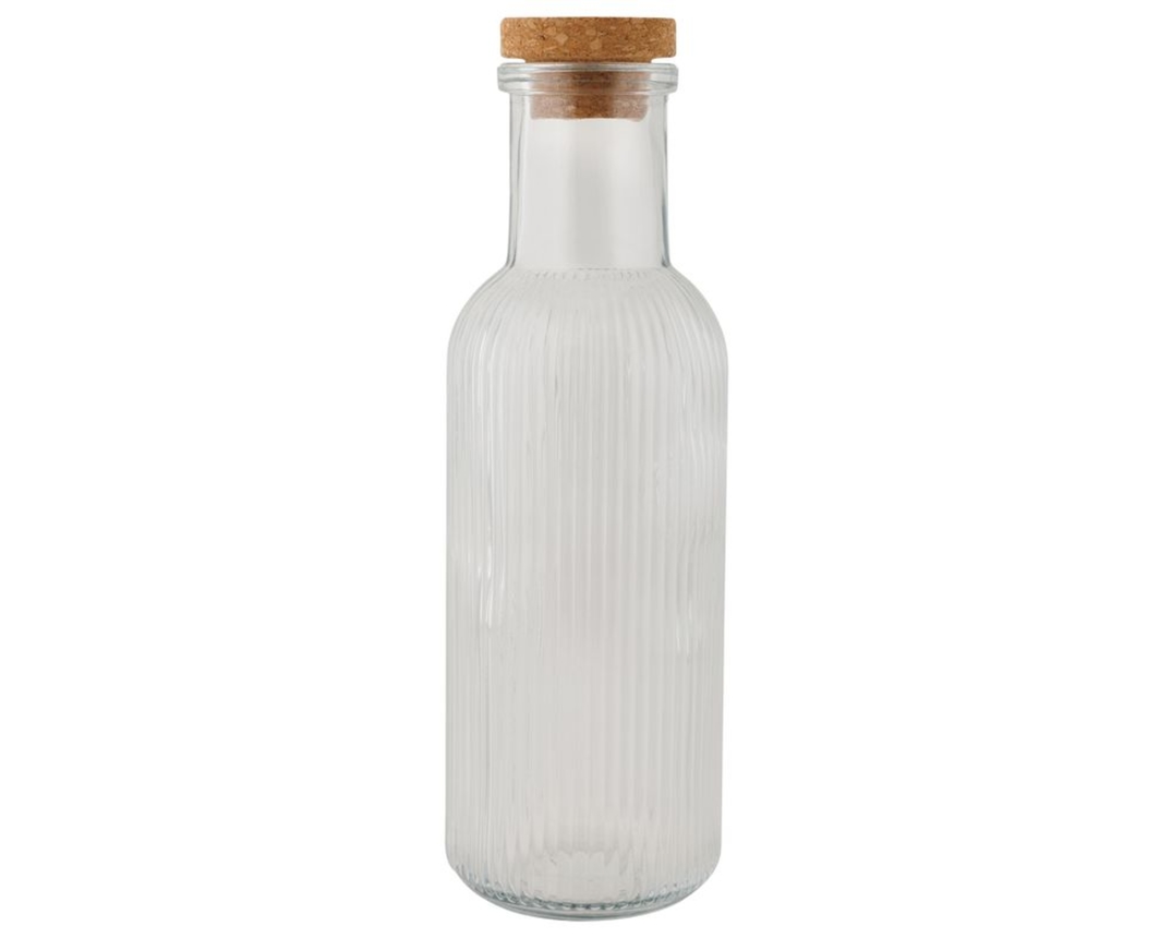 Flasche "Raya" mit Kork, klar - Durchsichtig - 1
