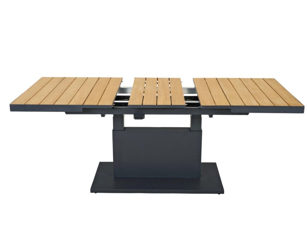 Gartentisch "Talina", höhenverstellbar und ausziehbar - Braun/Schwarz - 2