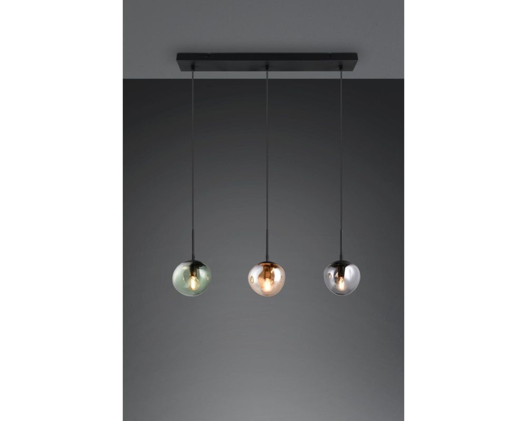 Interliving Pendelleuchte 9350, 3-flammig, multicolor - Grün/Braun/Grau - 1