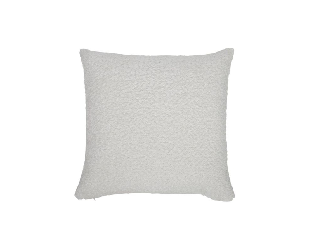Roomio Kissenhülle No. 9402, ca. 45x45 cm, Boucle-Stoff, weiß - Silence - 1