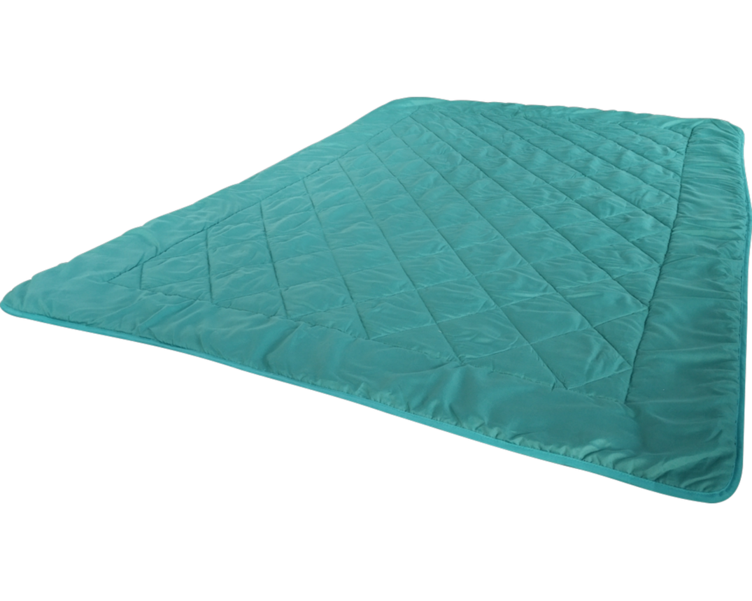 Sommerleichtsteppbett / Sommerdecke, ca. 135x200 cm, petrol - Petrol - 1