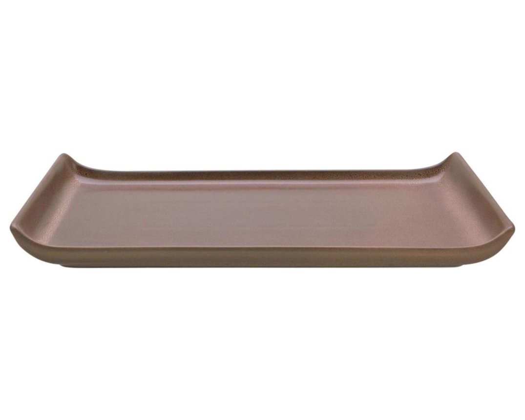 Servierplatte "Sierra Nevada", dunkelbraun, Steinzeug, ca. 33 cm - Rocca - 1