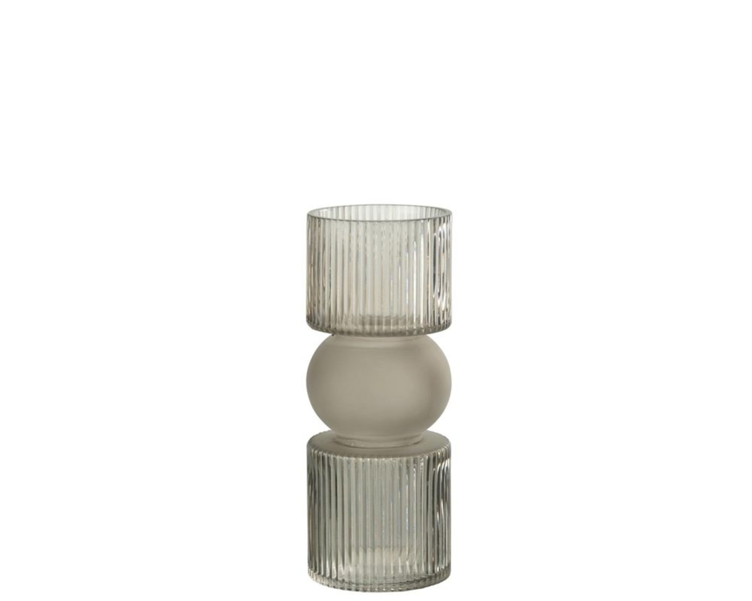 Vase aus Glas, grau, ca. 25 cm - Grau - 1
