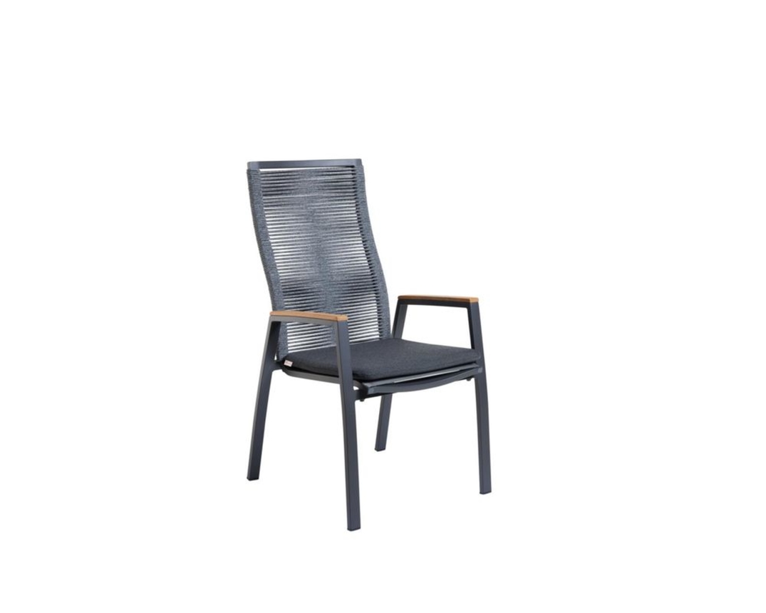 Interliving Armlehnstuhl 7011 mit Teakarmlehne - Anthrazit - 2