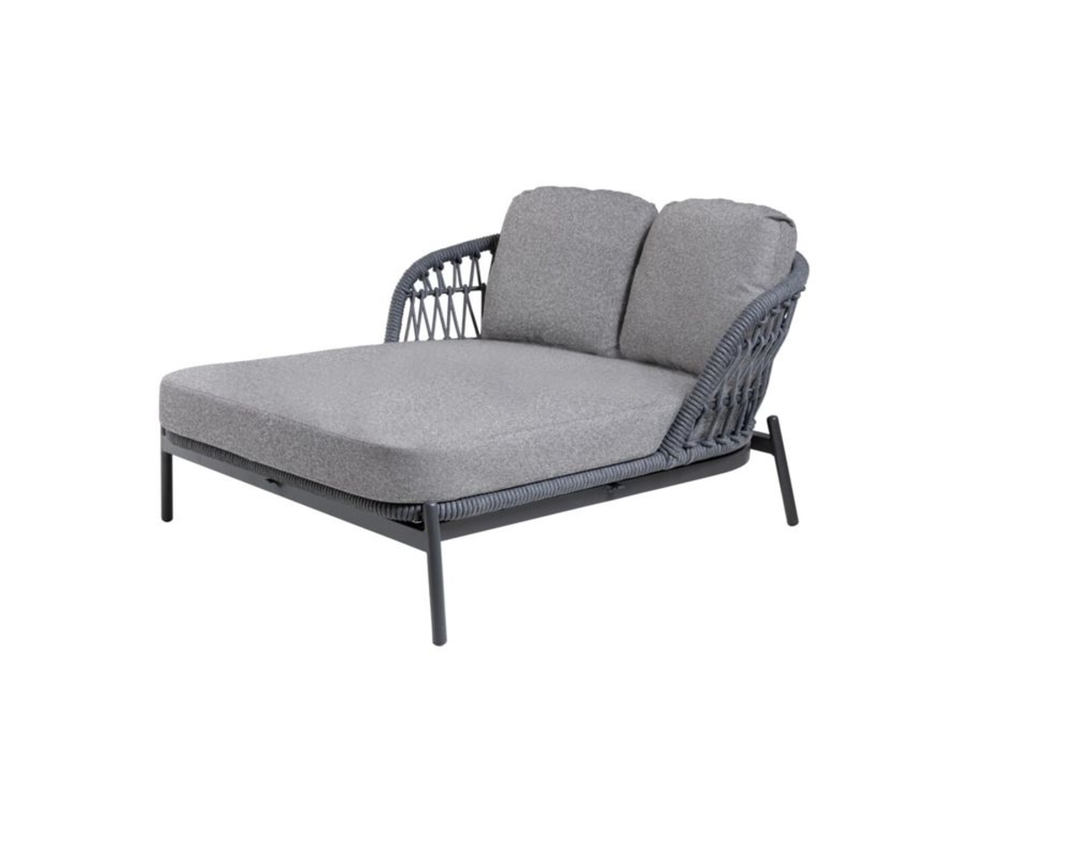 Interliving Doppelliege 7013 aus Rope-Geflecht - Anthrazit - 2