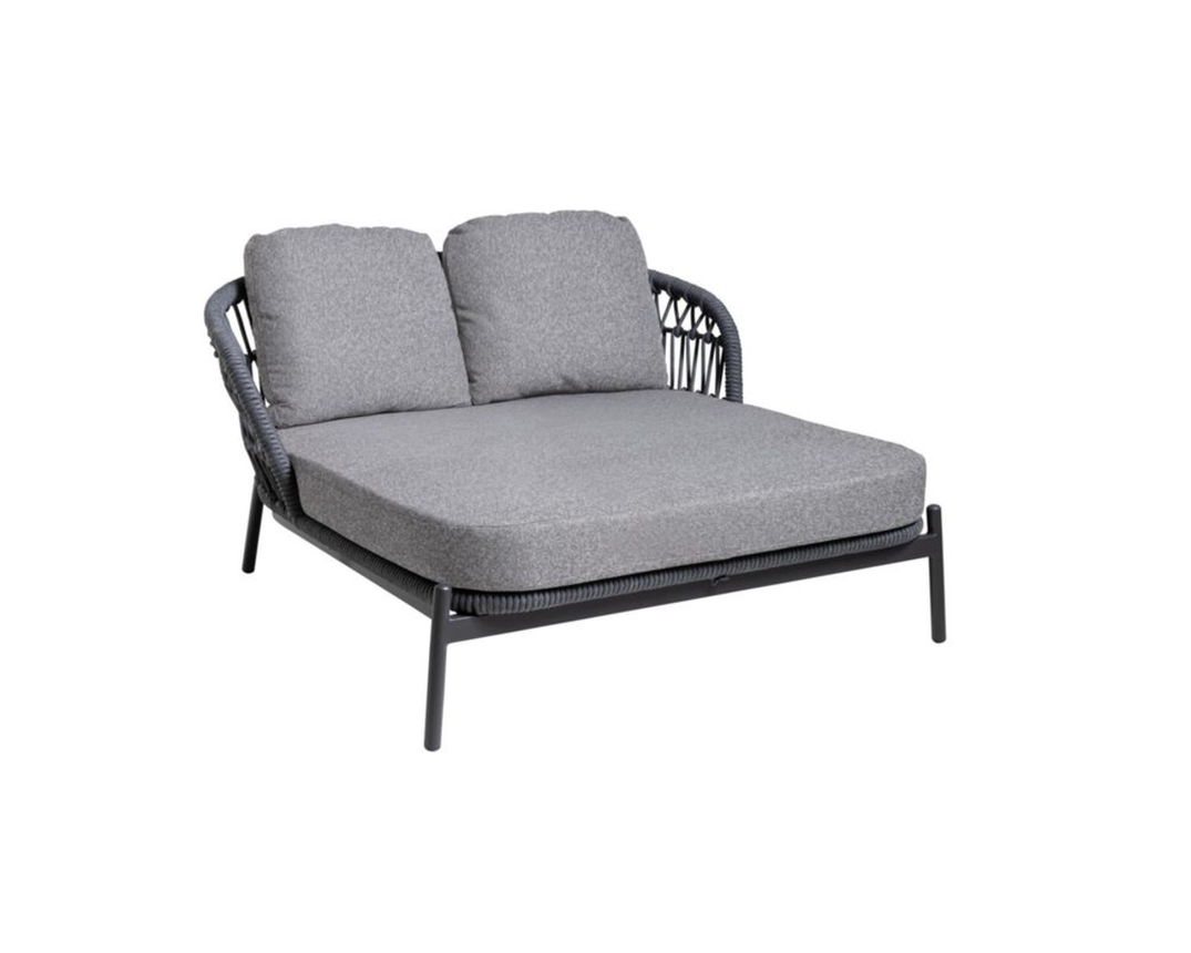 Interliving Doppelliege 7013 aus Rope-Geflecht - Anthrazit - 3