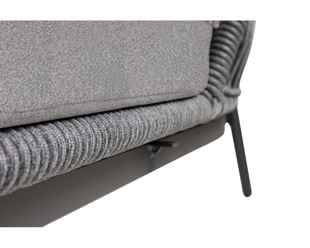 Interliving Doppelliege 7013 aus Rope-Geflecht - Anthrazit - 5