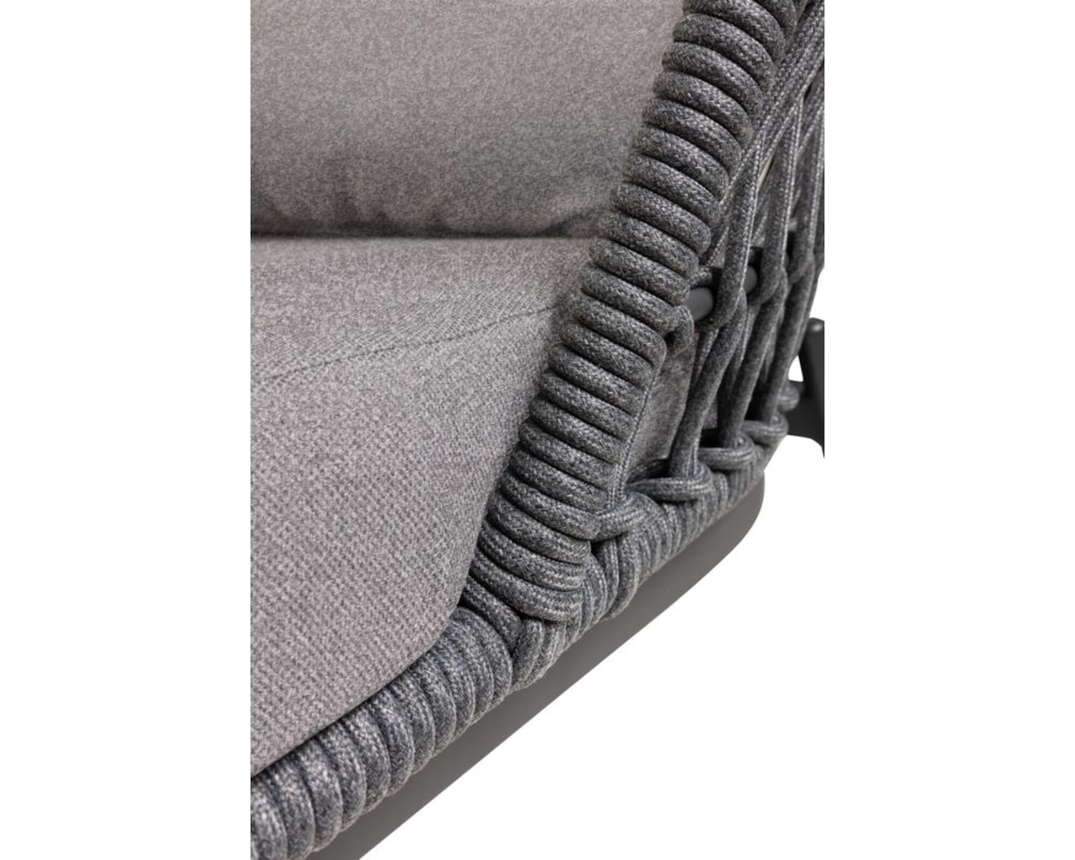 Interliving Doppelliege 7013 aus Rope-Geflecht - Anthrazit - 6