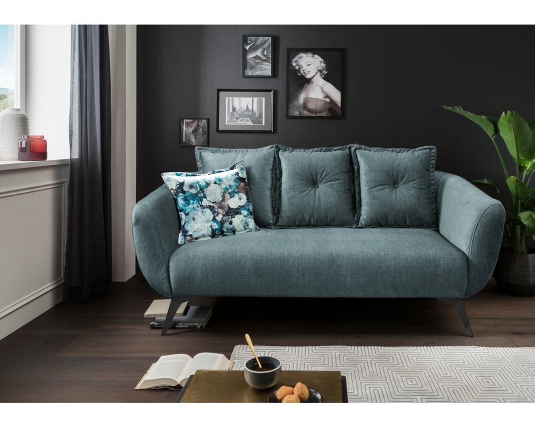 2,5 er Sofa "Berlin" blau/türkis - blau/türkis - 2