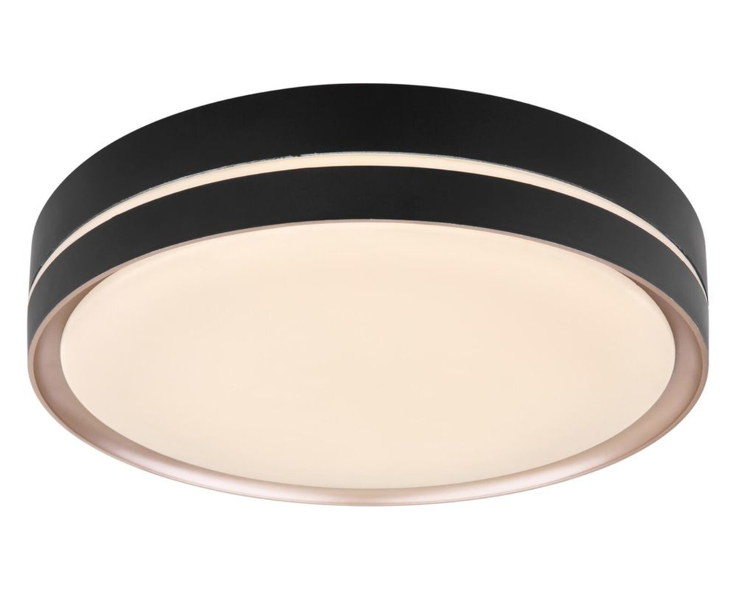 LED-Deckenleuchte "Manni", rund - Schwarz - 1