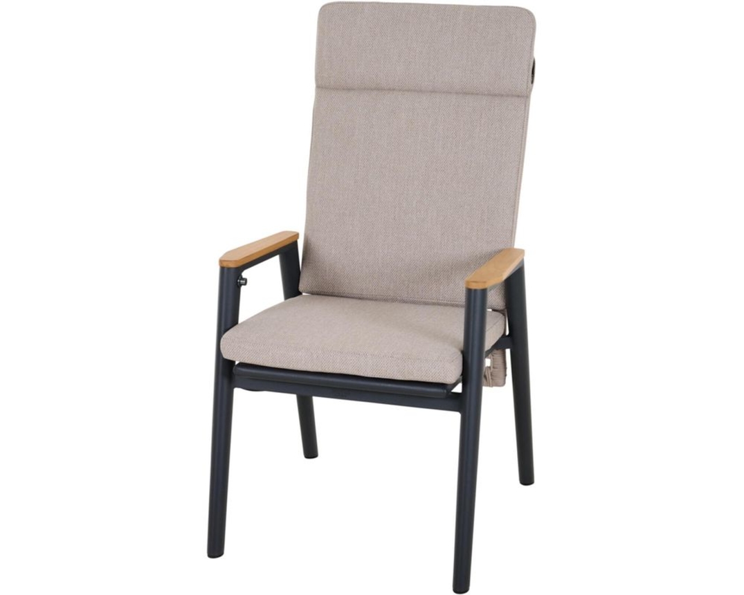 Dining Move Sessel "Cortina" - anthrazit / natur - 1