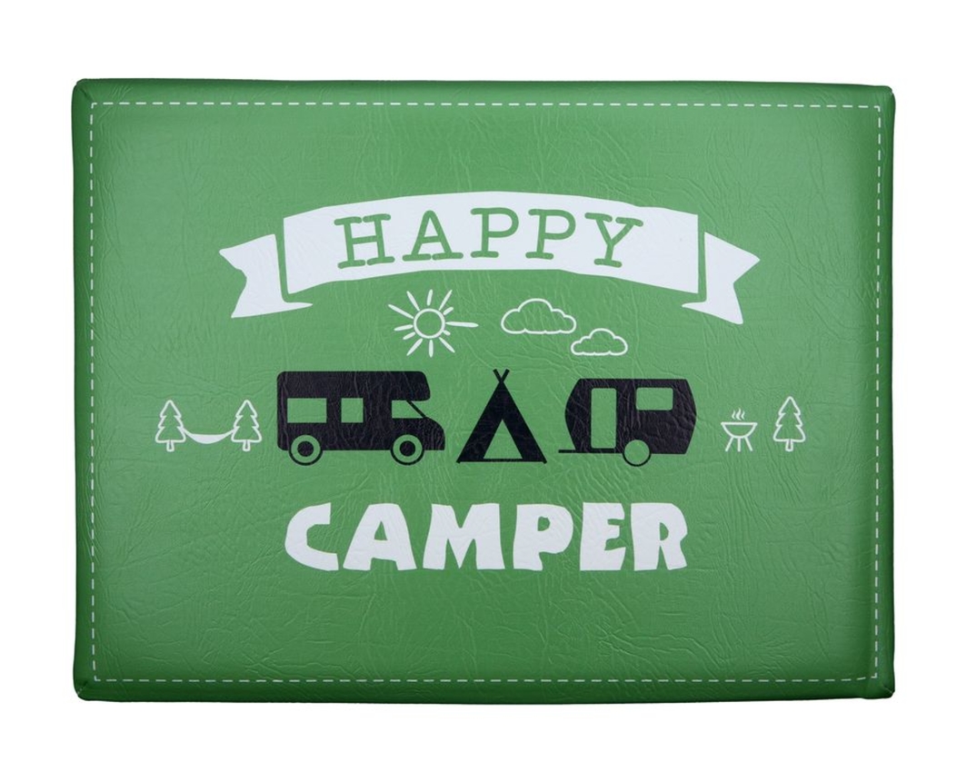 Bierkasten Sitzpolster "Happy Camper", ca. 34x44 cm - Grün - 4