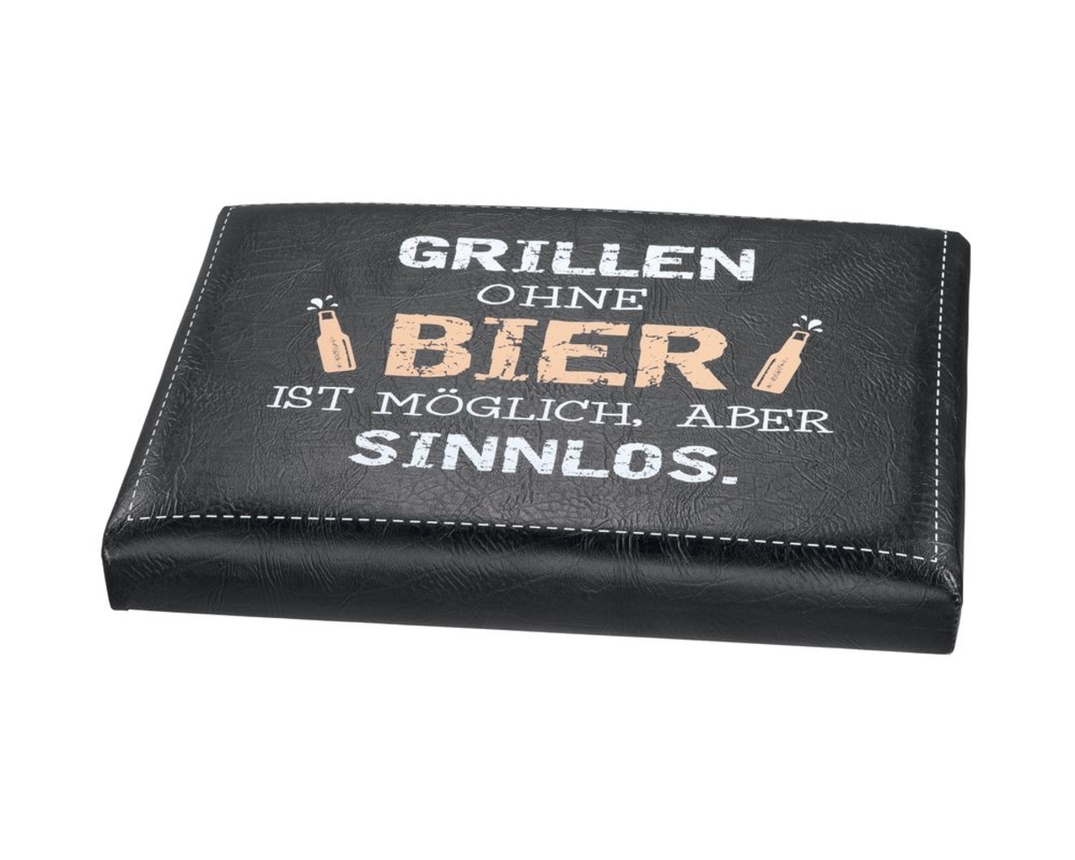 Bierkasten Sitzpolster "Grillen", ca. 34x44 cm - Schwarz - 1