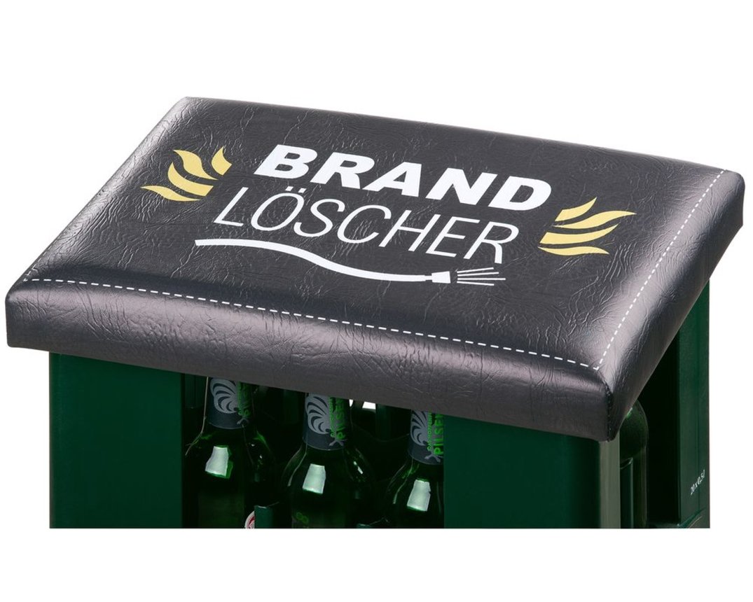 Bierkasten Sitzpolster "Brandlöscher", ca. 34x44 cm - Schwarz - 1