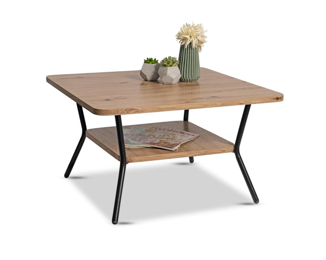 Couchtisch "Malchin", ca. 75/45/75 cm - Braun/Schwarz - 3