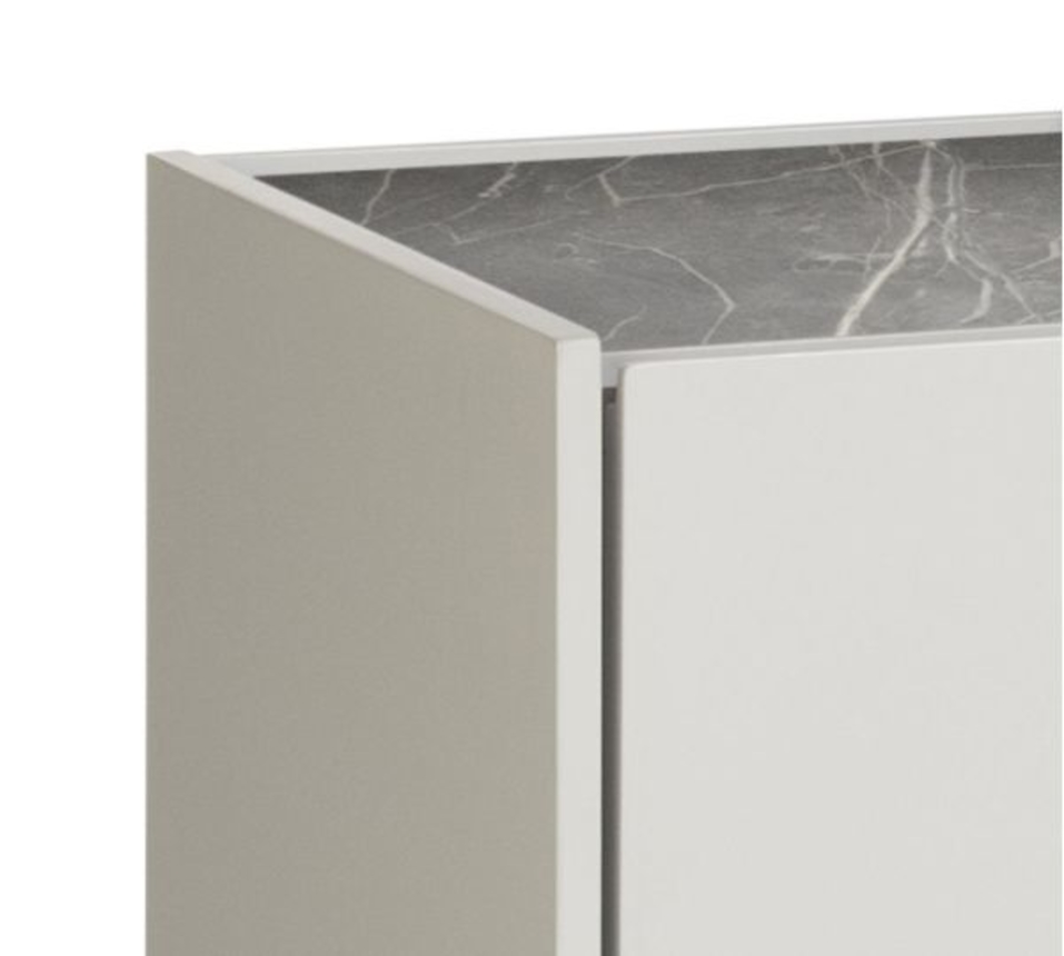 XOOON Noon, Lowboard 210 cm - 3-Tueren + 2-Laden - Deckplatte aus HPL light grey -  - 4