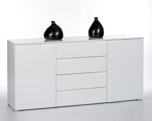 Sideboard Bente, ca. 165x80 cm - Weiß Hochglanz - 1