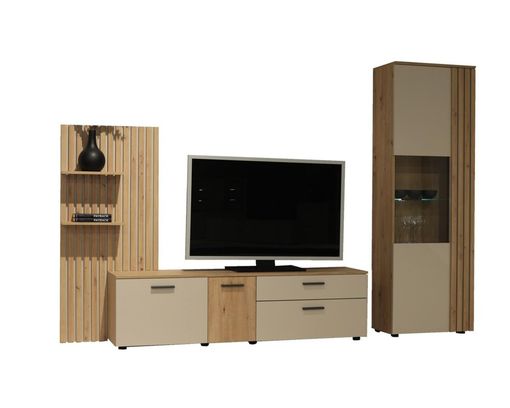Anbauwand "Blanca" inkl. Beleuchtung - Cashmere - 3