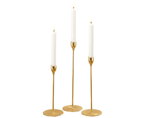 Kerzenhalter "Malte" aus Eisen, gold, ca. 23 cm - Gold - 1