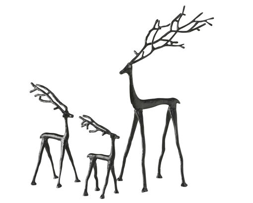 Hirschfigur "Frody" ca. 63 cm hoch - Schwarz - 1