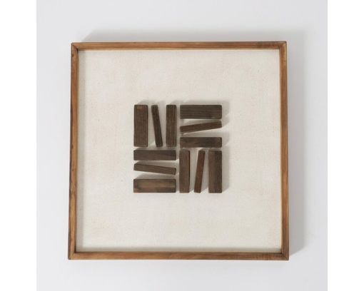 Bild "Posito" aus recyceltem Holz - Braun - 1