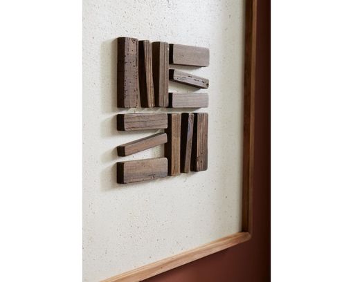 Bild "Posito" aus recyceltem Holz - Braun - 2