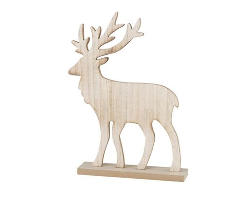 Hirsch-Figur "Kigan", ca. 30 cm - Braun - 1