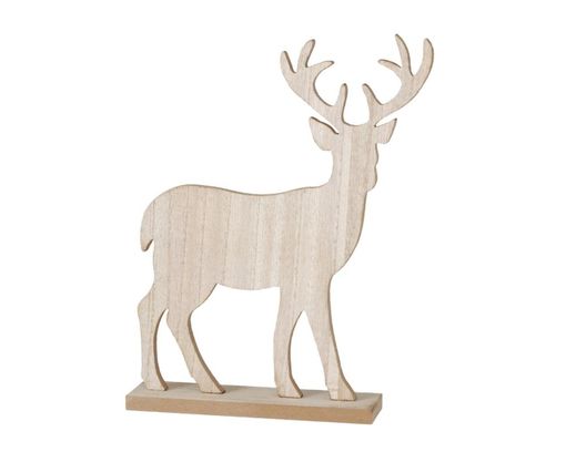 Hirsch-Figur "Kigan", ca. 30 cm - Braun - 2