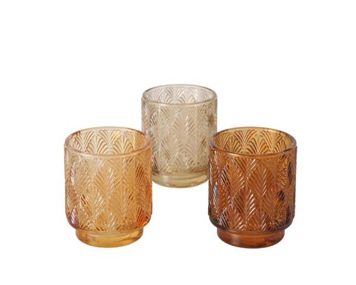 Windlicht "Outono" - Orange/Gelb/Creme - 1