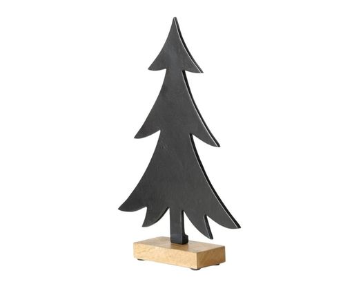 Deko-Baum "Blirf", Mangoholz/Aluminium, ca. 33 cm - Schwarz/Braun - 1