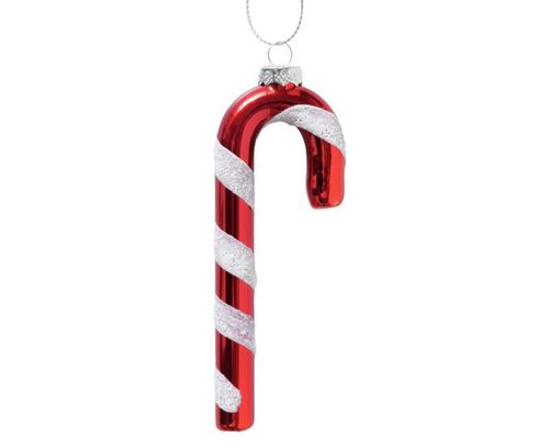 Hänger Zuckerstange "Candy", ca. 12 cm - Rot/Weiß - 1